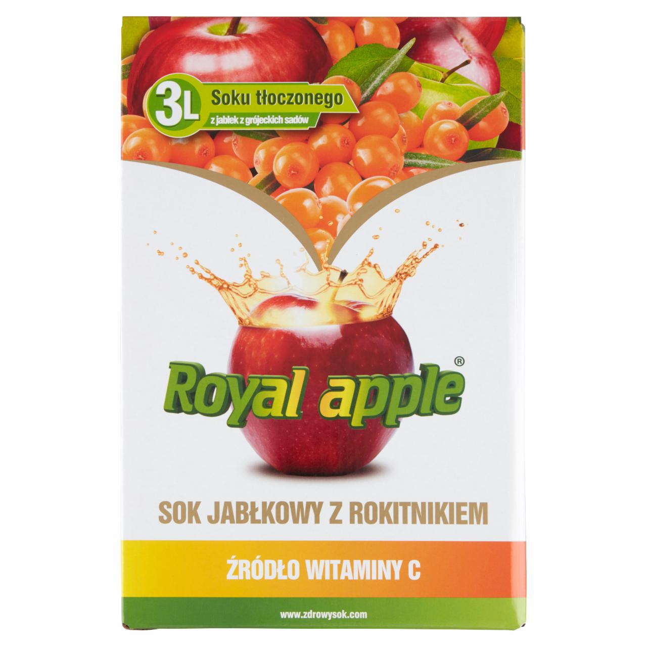 Zdjęcia - Royal apple Sok jabłkowy z rokitnikiem 3 l