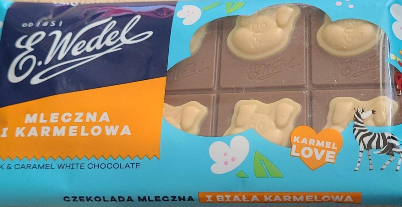 Zdjęcia - Czekolada mleczna i biała karmelowa 80 g E. Wedel