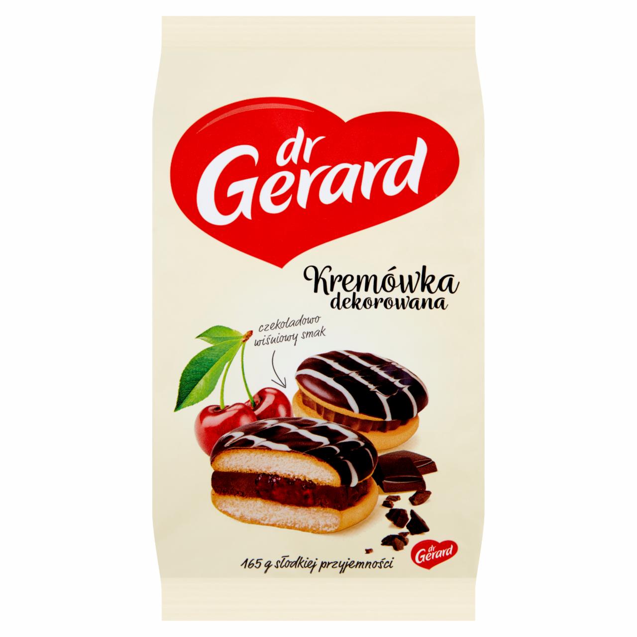 Zdjęcia - dr Gerard Kremówka dekorowana czekoladowo wiśniowy smak 165 g