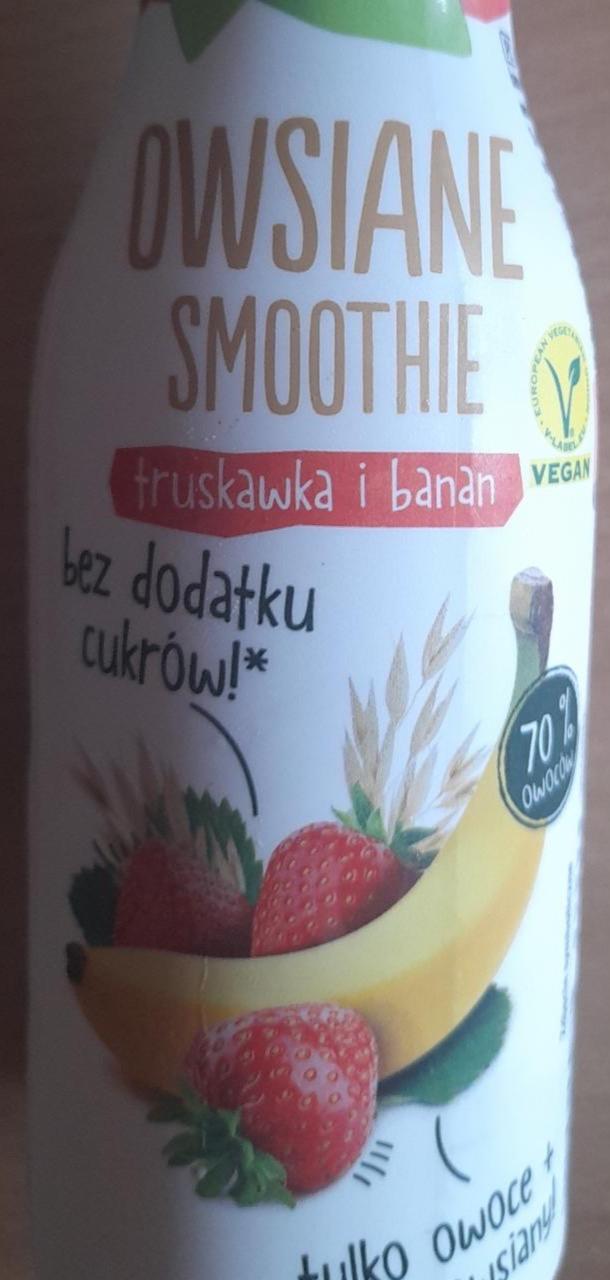 Zdjęcia - Owsiane Smoothie truskawka i banan Lidl