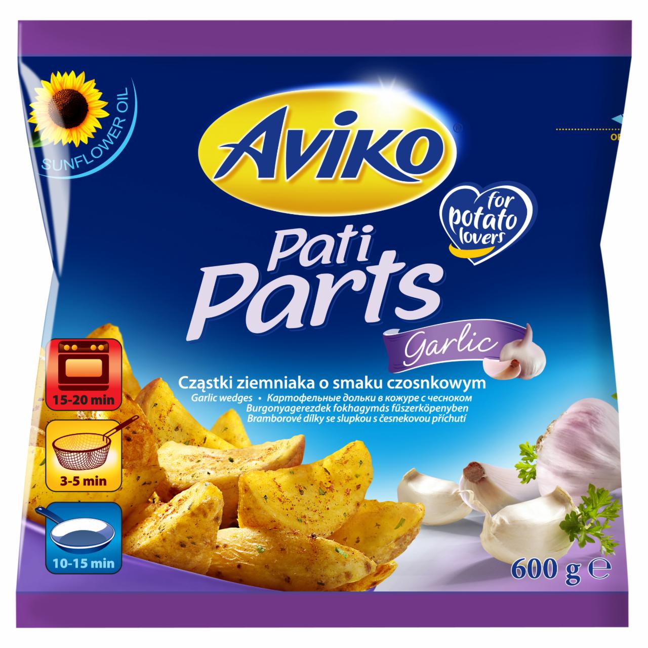 Zdjęcia - Pati Parts Garlic Cząstki ziemniaka o smaku czosnkowym Aviko