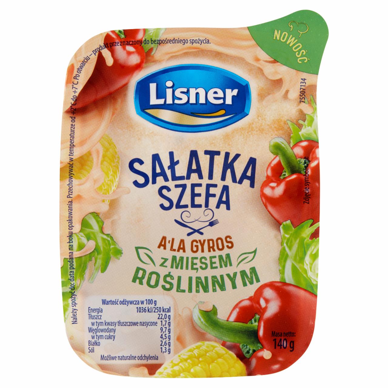 Zdjęcia - Lisner Sałatka szefa a'la gyros z mięsem roślinnym 140 g