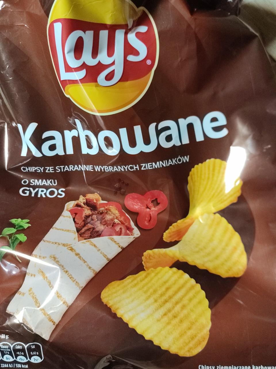 Zdjęcia - Karbowane chipsy o smaku gyros Lay's