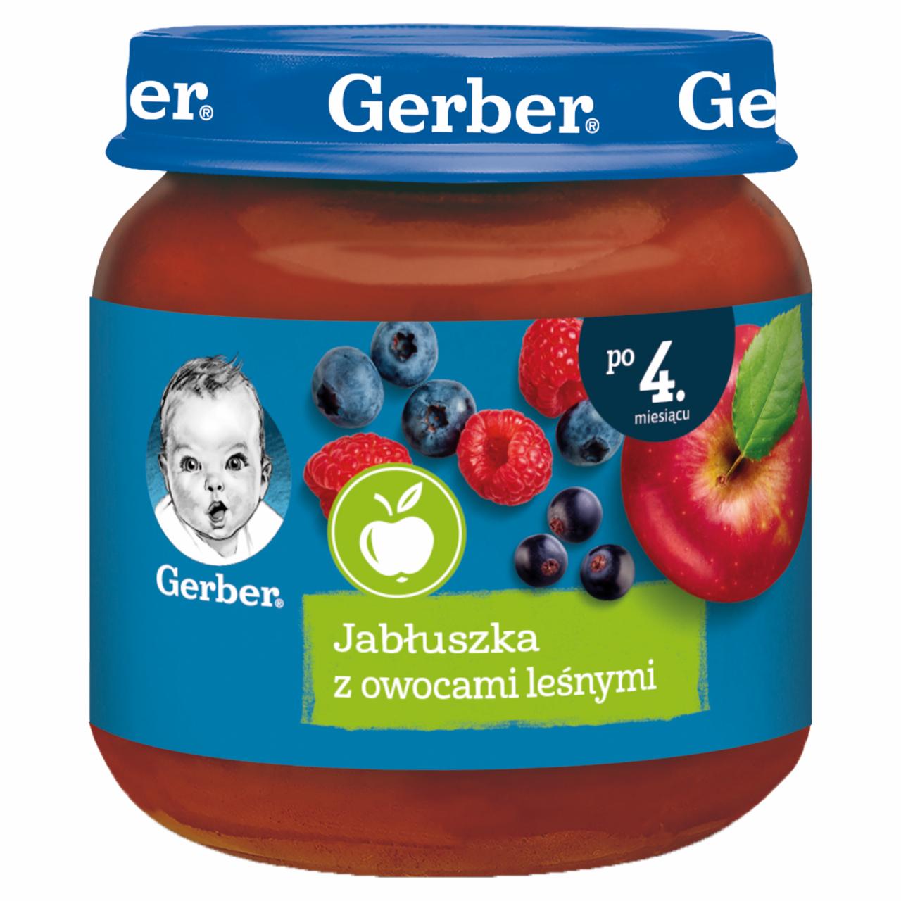Zdjęcia - Gerber Jabłuszka z owocami leśnymi dla niemowląt po 4. miesiącu 125 g