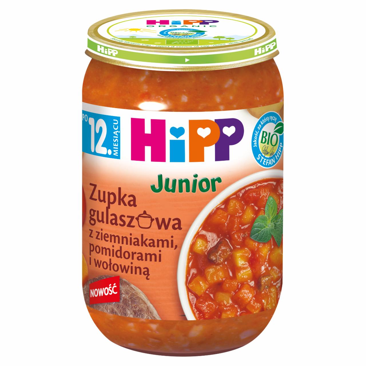 Zdjęcia - HiPP BIO Junior Zupka gulaszowa z ziemniakami pomidorami i wołowiną po 12. miesiącu 250 g