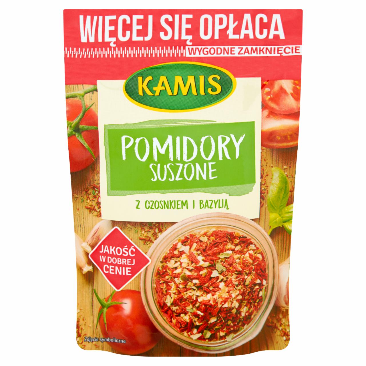 Zdjęcia - Kamis Pomidory suszone z czosnkiem i bazylią 50 g