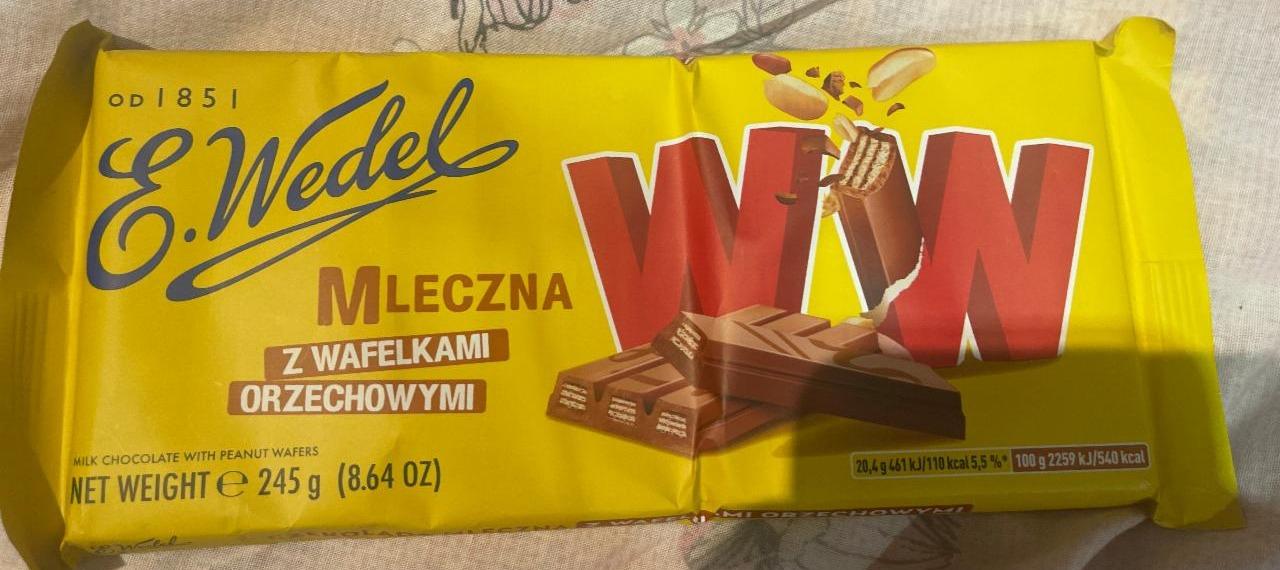 Zdjęcia - WW Czekolada mleczna z wafelkami orzechowymi E.Wedel