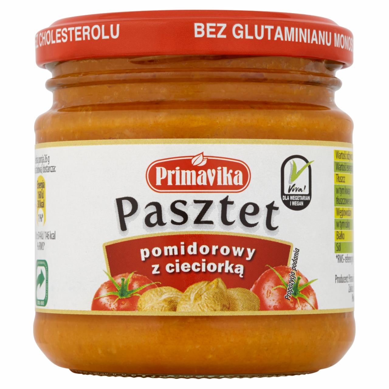 Zdjęcia - Pasztet pomidorowy z cieciorką Primavika