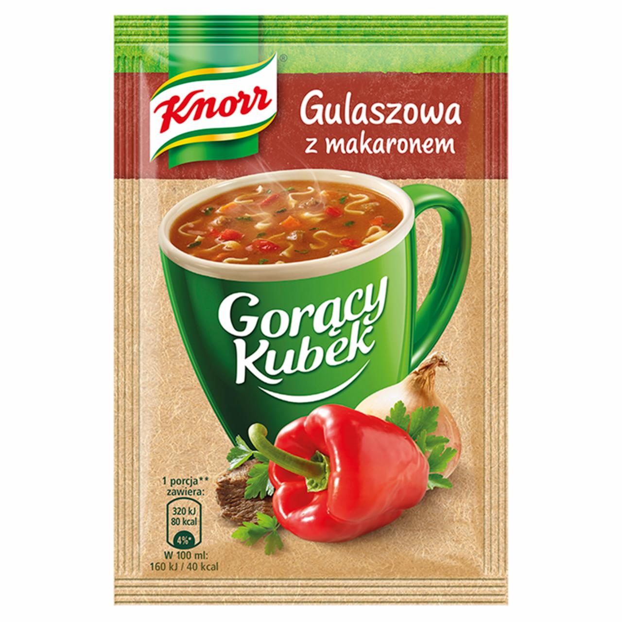 Zdjęcia - Knorr Gorący Kubek Gulaszowa z makaronem 16 g