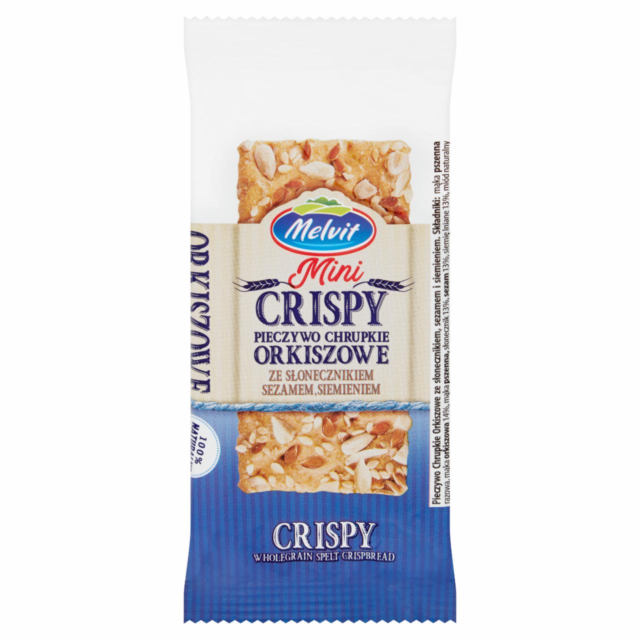 Zdjęcia - Melvit Crispy Mini pieczywo chrupkie orkiszowe ze słonecznikiem sezamem i siemieniem 30 g