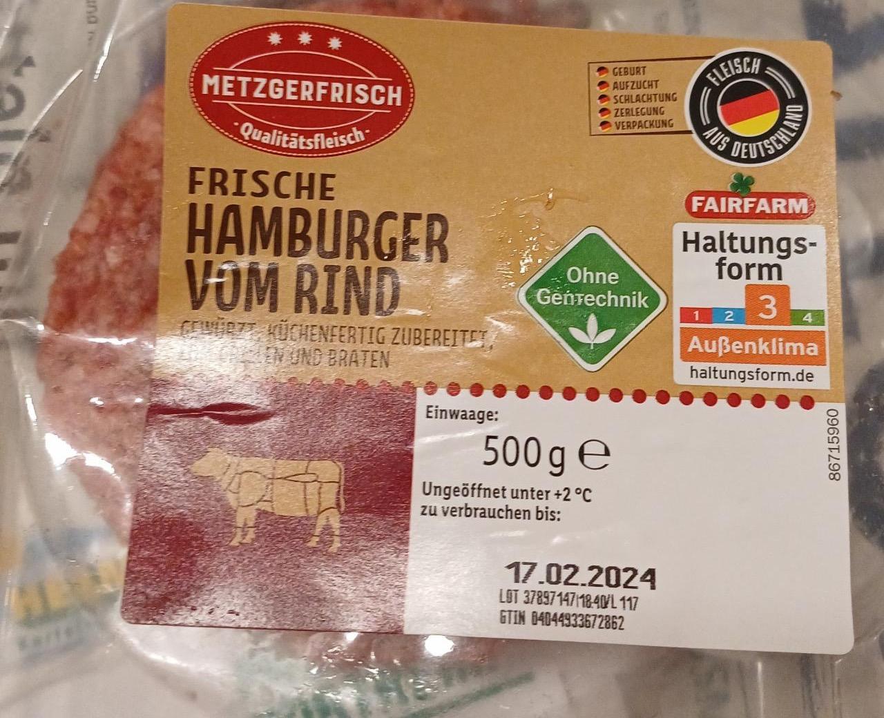 Zdjęcia - Frische Hamburger vom rind Metzgerfrisch