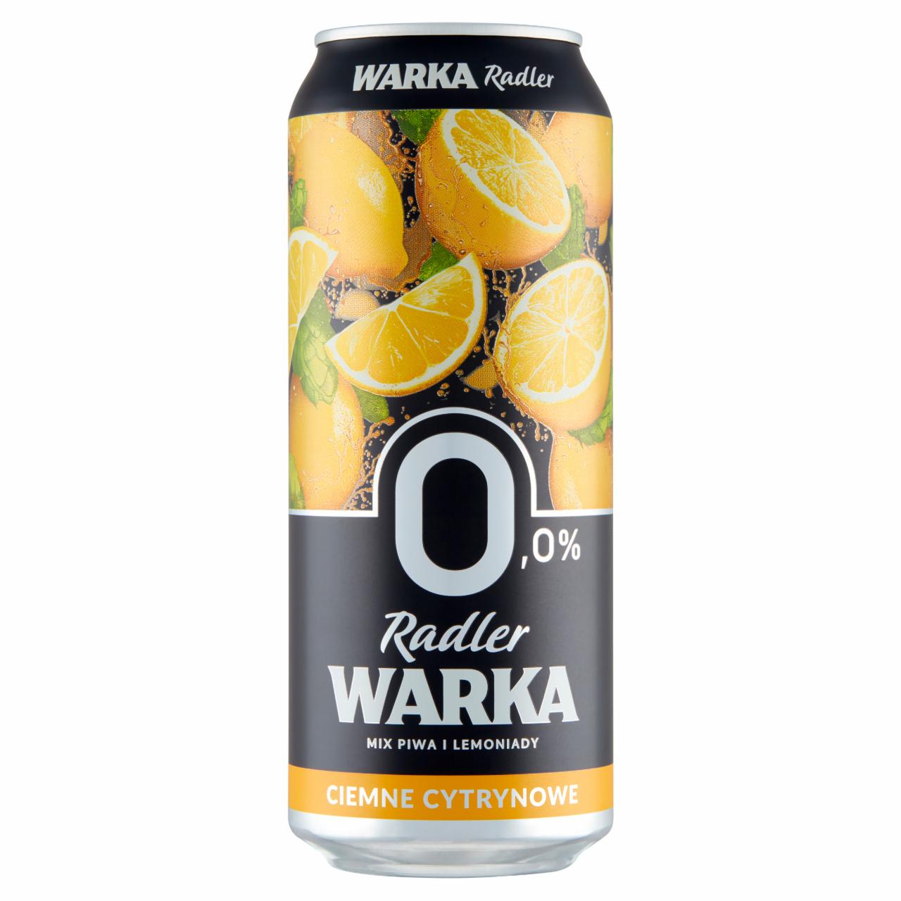 Zdjęcia - Warka Radler Piwo ciemne bezalkoholowe z lemoniadą o smaku cytrusowym 500 ml