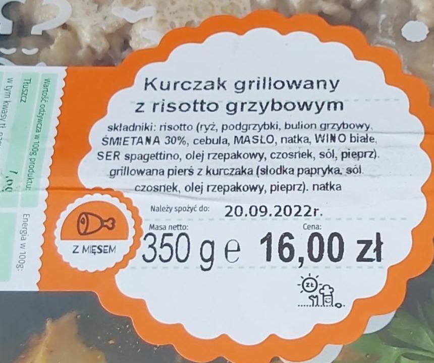 Zdjęcia - Ślimak Kurczak grillowany z risotto grzybowym