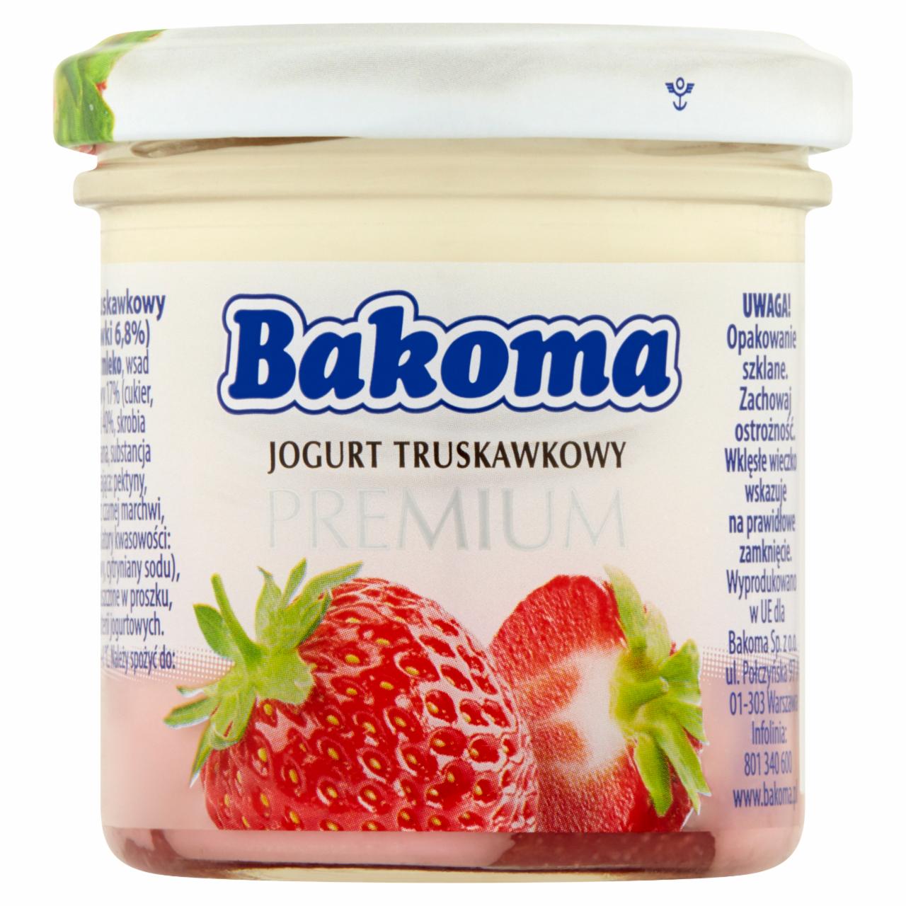 Zdjęcia - Bakoma Premium Jogurt truskawkowy 150 g