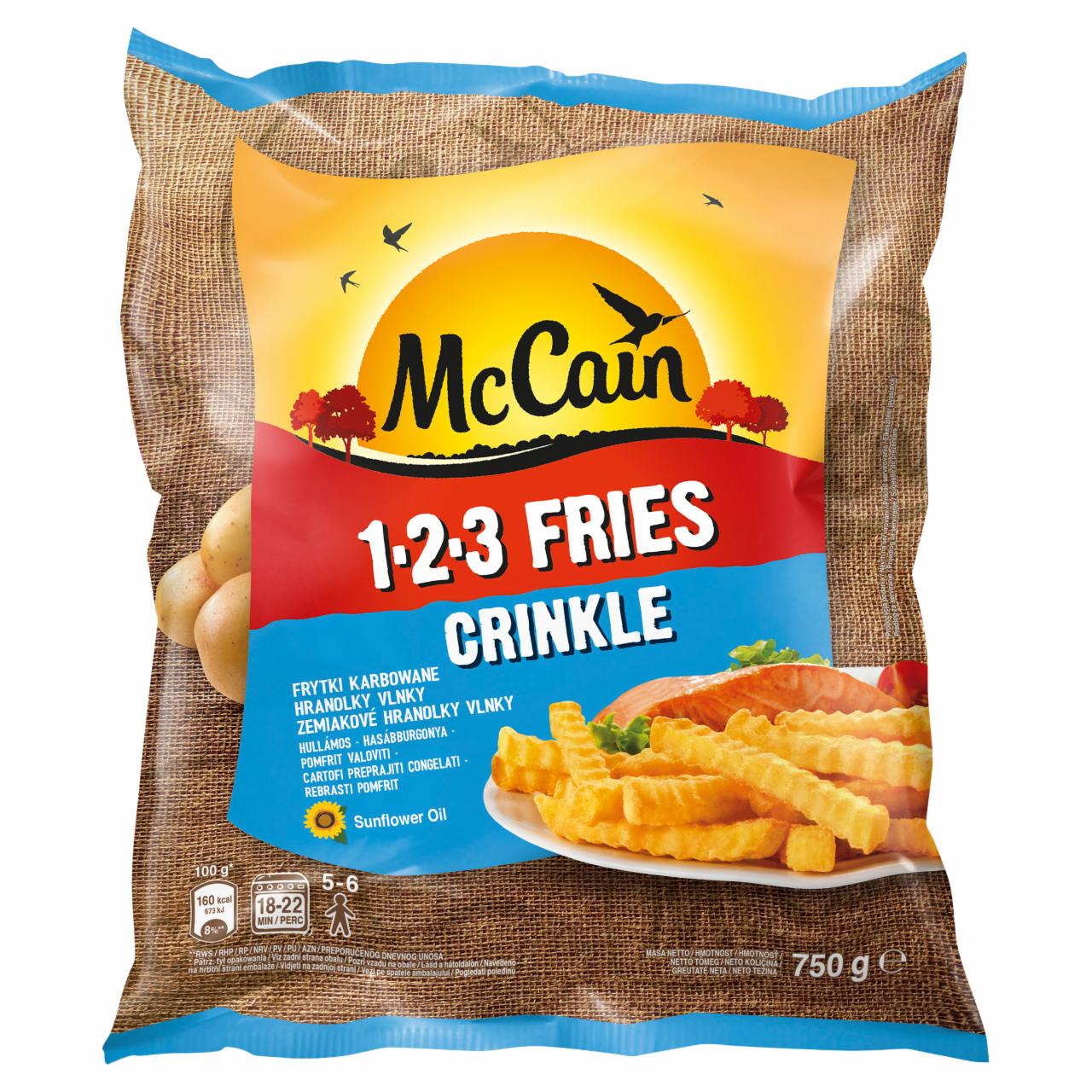 Zdjęcia - McCain 1.2.3 Fries Crinkle Frytki karbowane 750 g