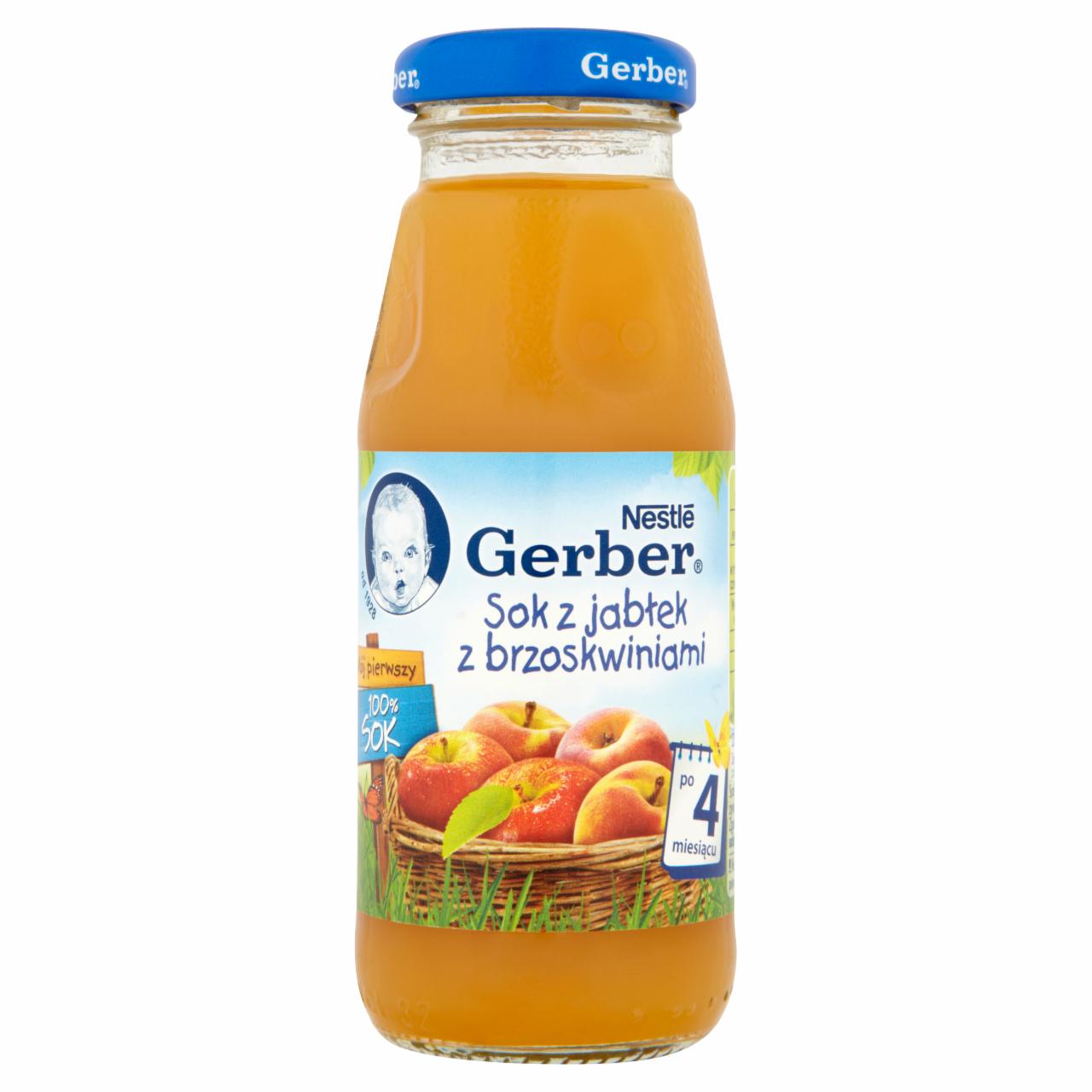 Zdjęcia - Gerber Mój pierwszy 100% Sok z jabłek z brzoskwiniami po 4 miesiącu 175 ml