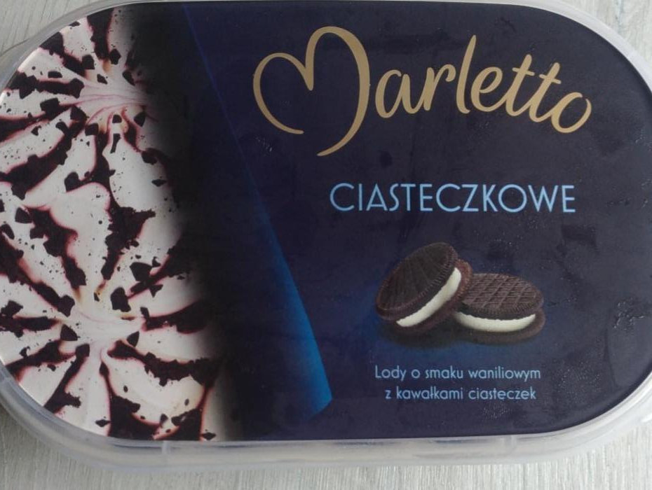 Zdjęcia - Ciasteczkowe lody o smaku waniliowym z kawałkami ciastek Marletto