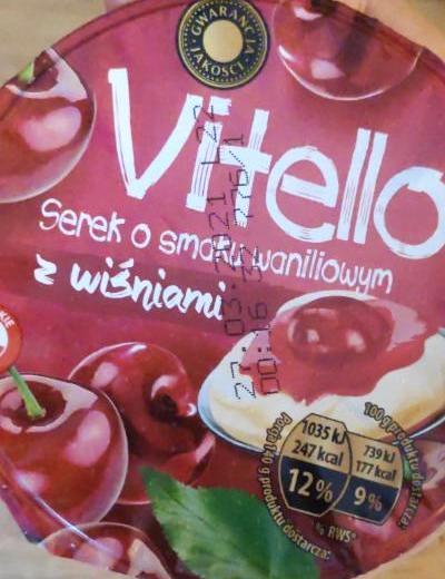 Zdjęcia - Serek o smaku waniliowym z wiśniami Vitello