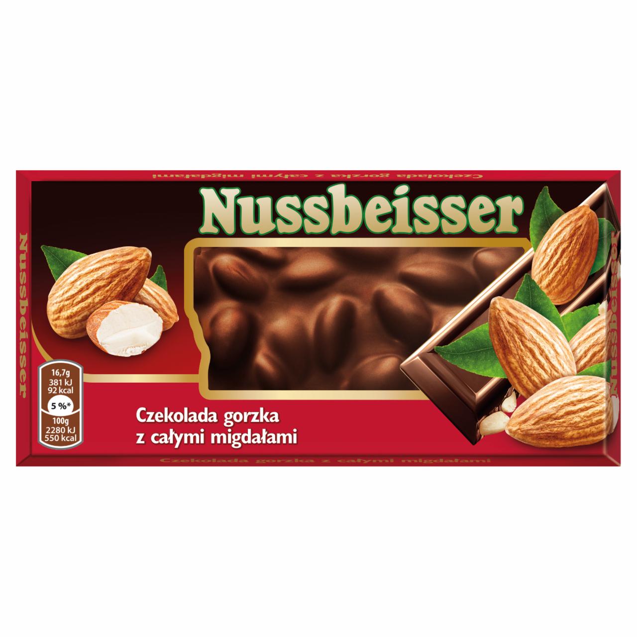 Zdjęcia - Nussbeisser Czekolada gorzka z całymi migdałami 100 g