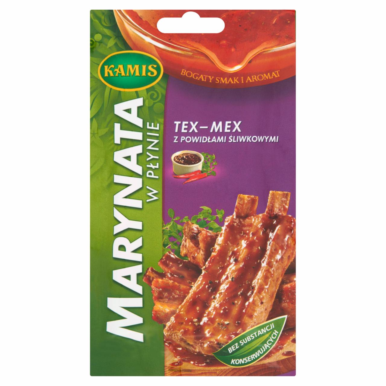 Zdjęcia - Kamis Marynata w płynie Tex-Mex z powidłami śliwkowymi 75 g