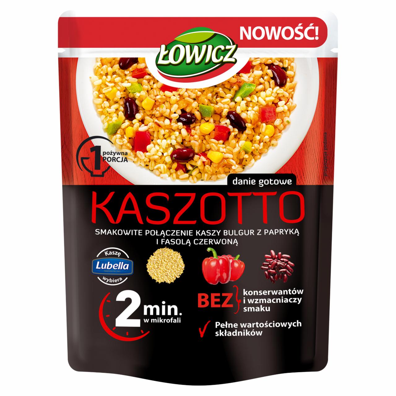 Zdjęcia - Łowicz Kaszotto kasza bulgur z fasolą i papryką 250 g