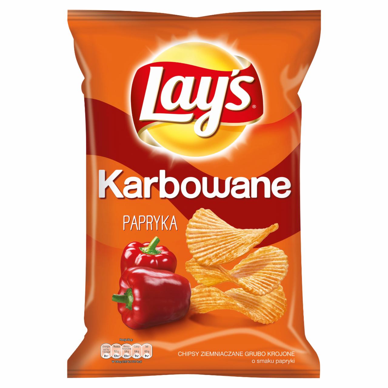 Zdjęcia - Lay's Karbowane o smaku Papryka Chipsy ziemniaczane 150 g