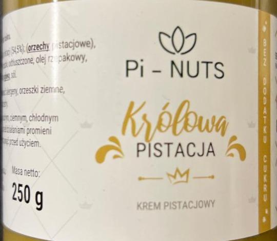 Zdjęcia - Królowa Pistacja Krem pistacjowy bez dodatku cukru Pi nuts