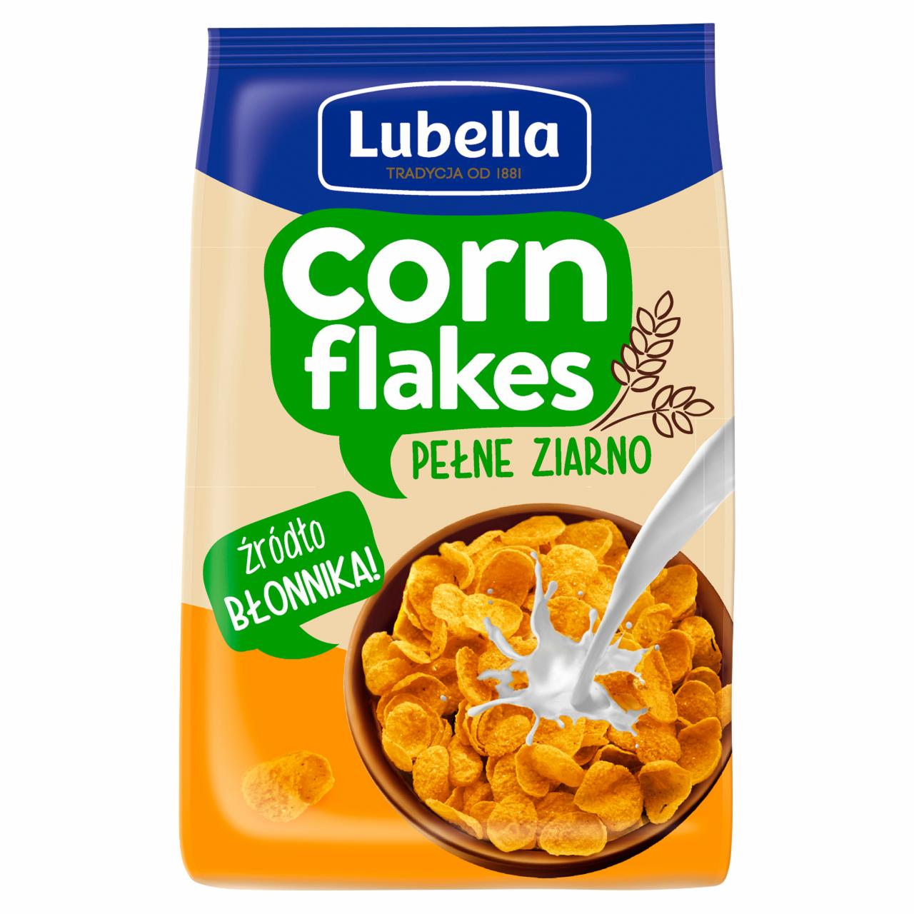 Zdjęcia - Lubella Corn Flakes Płatki kukurydziane pełne ziarno 250 g