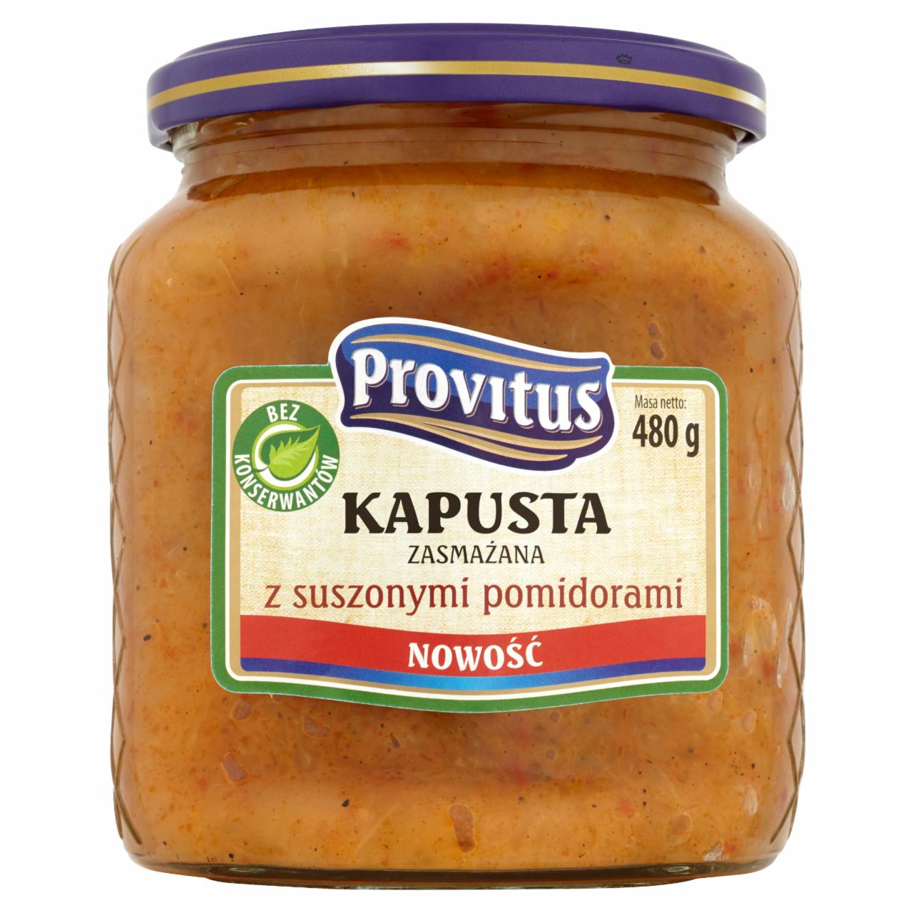 Zdjęcia - Provitus Kapusta zasmażana z suszonymi pomidorami 480 g