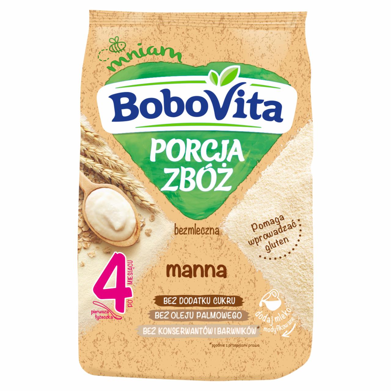 Zdjęcia - BoboVita Porcja zbóż Kaszka bezmleczna manna po 4 miesiącu 170 g