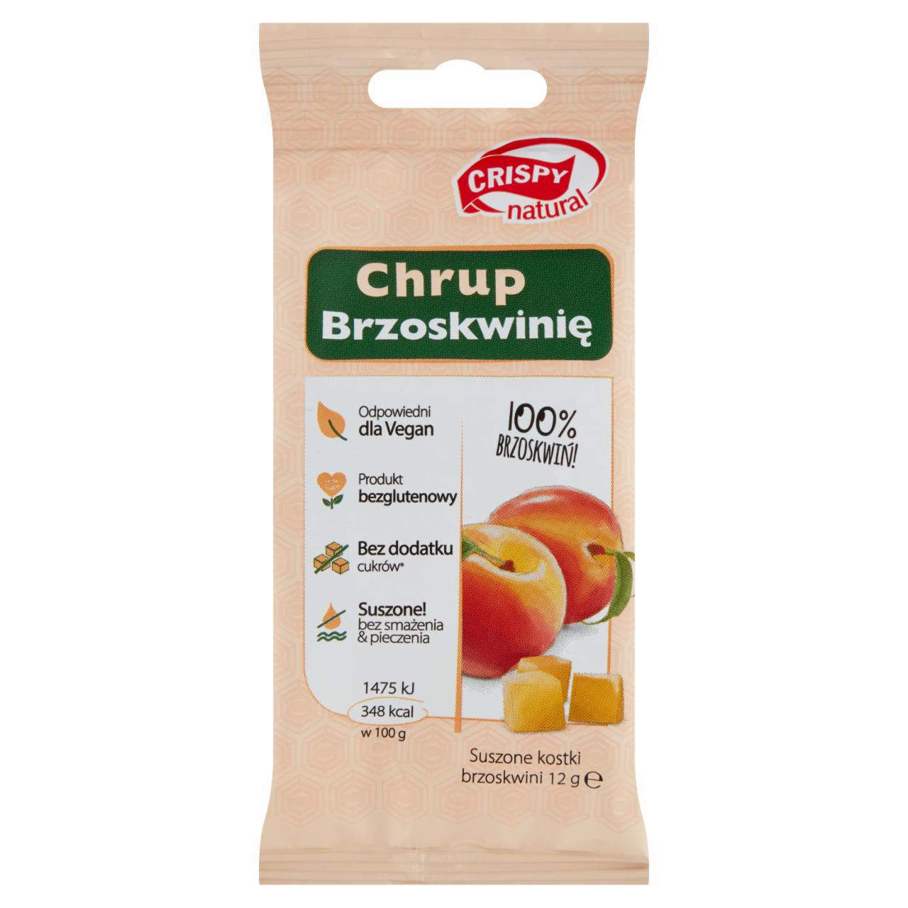 Zdjęcia - Crispy Natural Suszone kostki brzoskwini 12 g