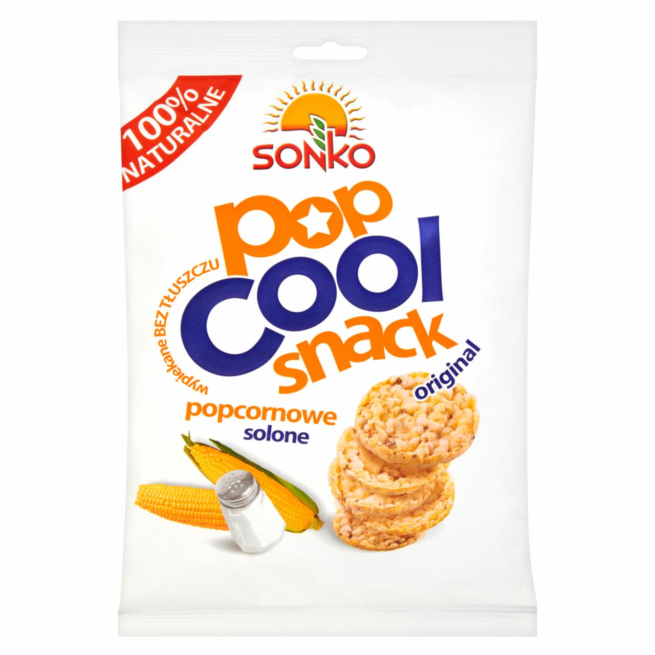 Zdjęcia - Sonko Popcool Snack original Sneksy popcornowe pełnoziarniste solone 60 g