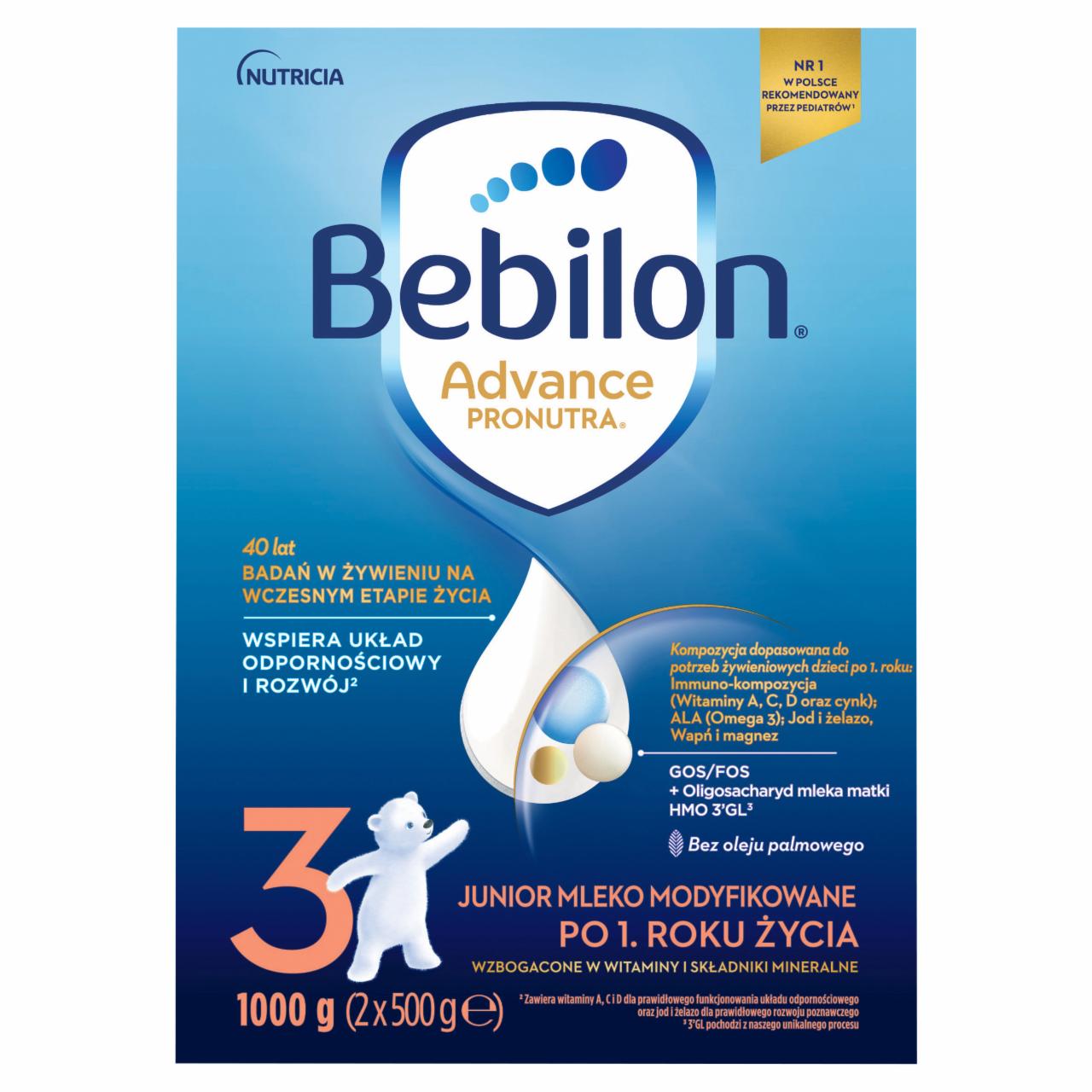 Zdjęcia - Bebilon 3 Pronutra-Advance Junior Mleko modyfikowane po 1. roku życia 1000 g (2 x 500 g)