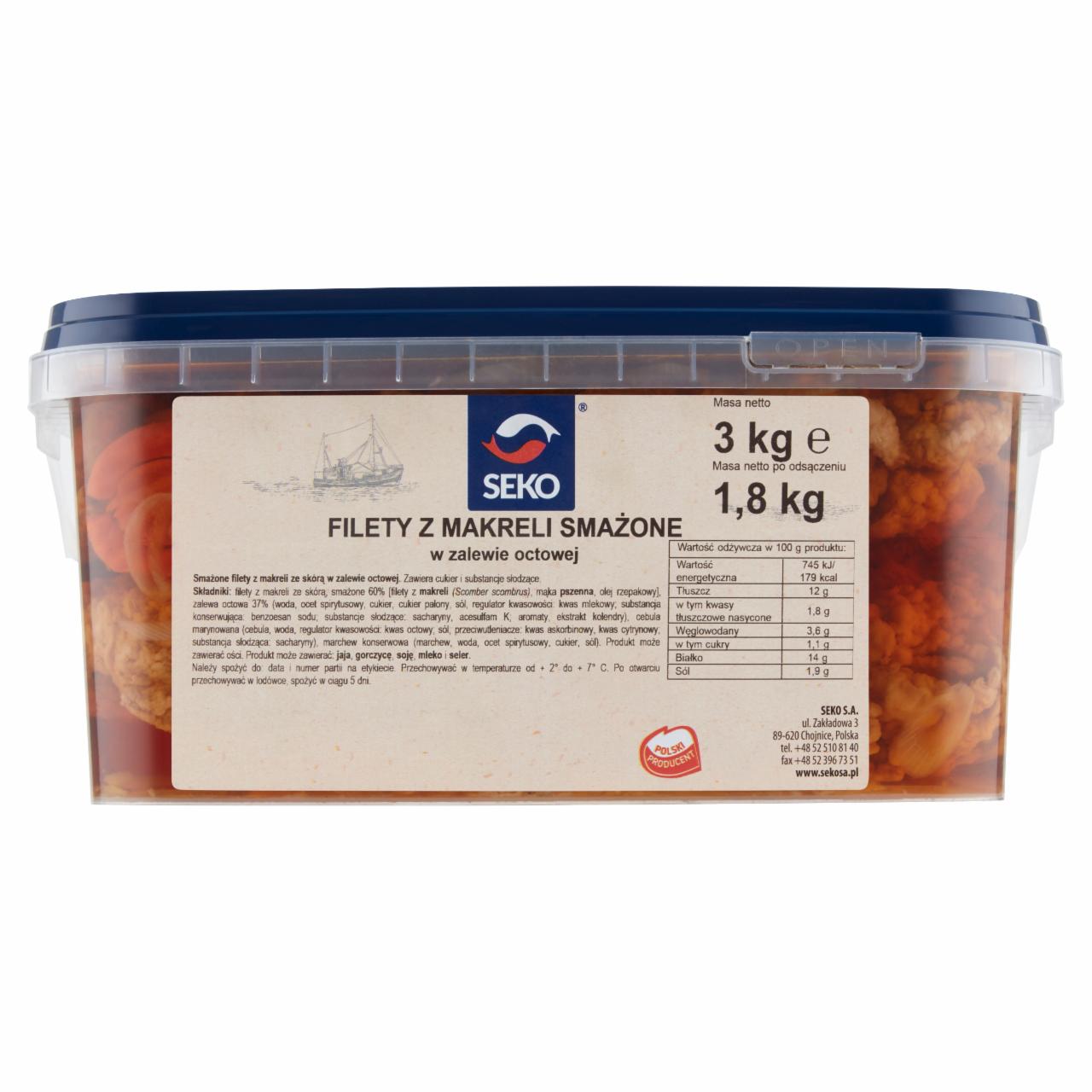 Zdjęcia - Seko Filety z makreli smażone w zalewie octowej 3 kg