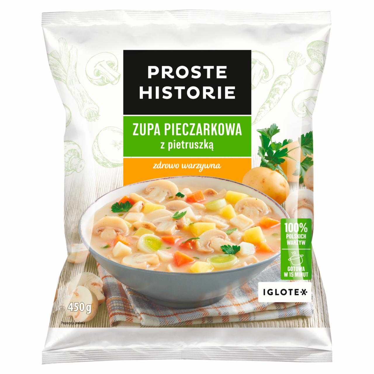 Zdjęcia - Proste Historie Zupa pieczarkowa z pietruszką 450 g