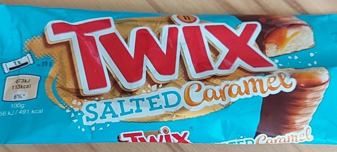 Zdjęcia - Twix Salted Caramel Ciasteczka oblane słonym karmelem i mleczną czekoladą 184 g (4 x (2 x 23 g))