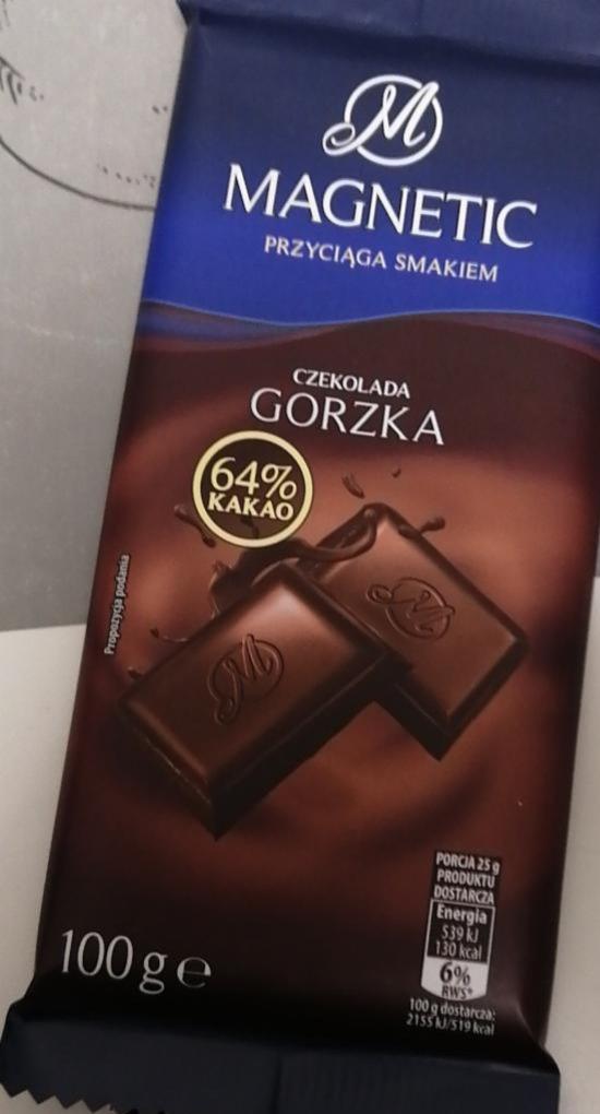 Zdjęcia - Czekolada gorzka 64% kakao Magnetic