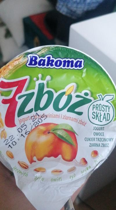 Zdjęcia - Jogurt7 zbóż jogurt z brzoskwiniami Bakoma
