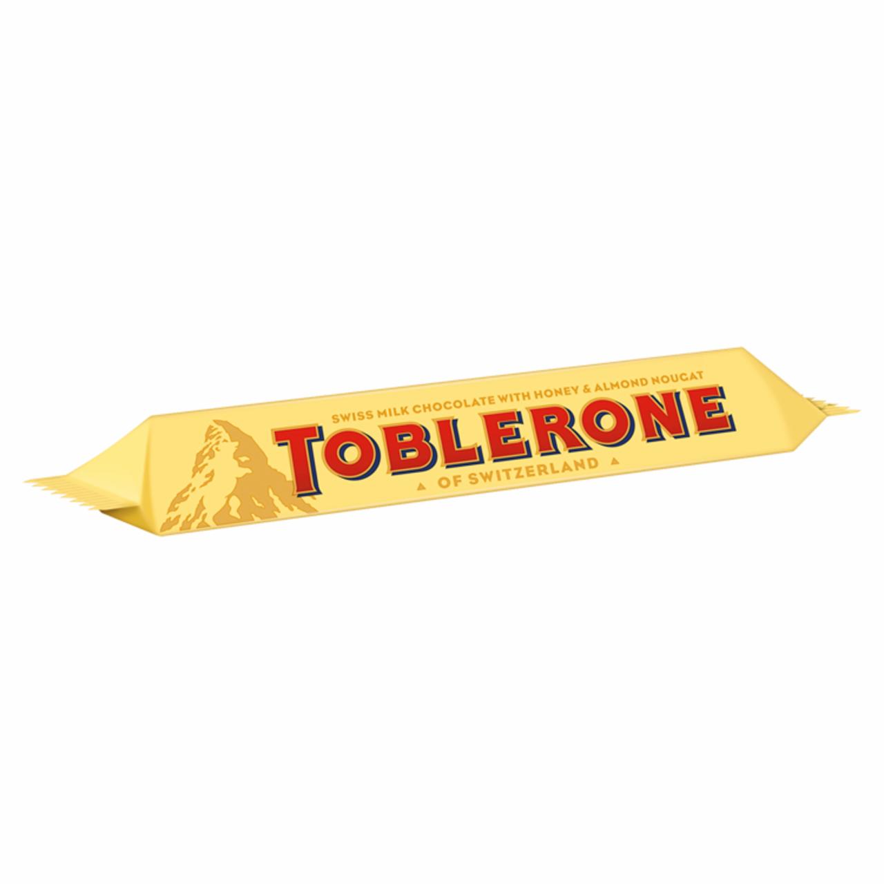 Zdjęcia - Szwajcarska czekolada mleczna z nugatem miodowo-migdałowym 35 g Toblerone