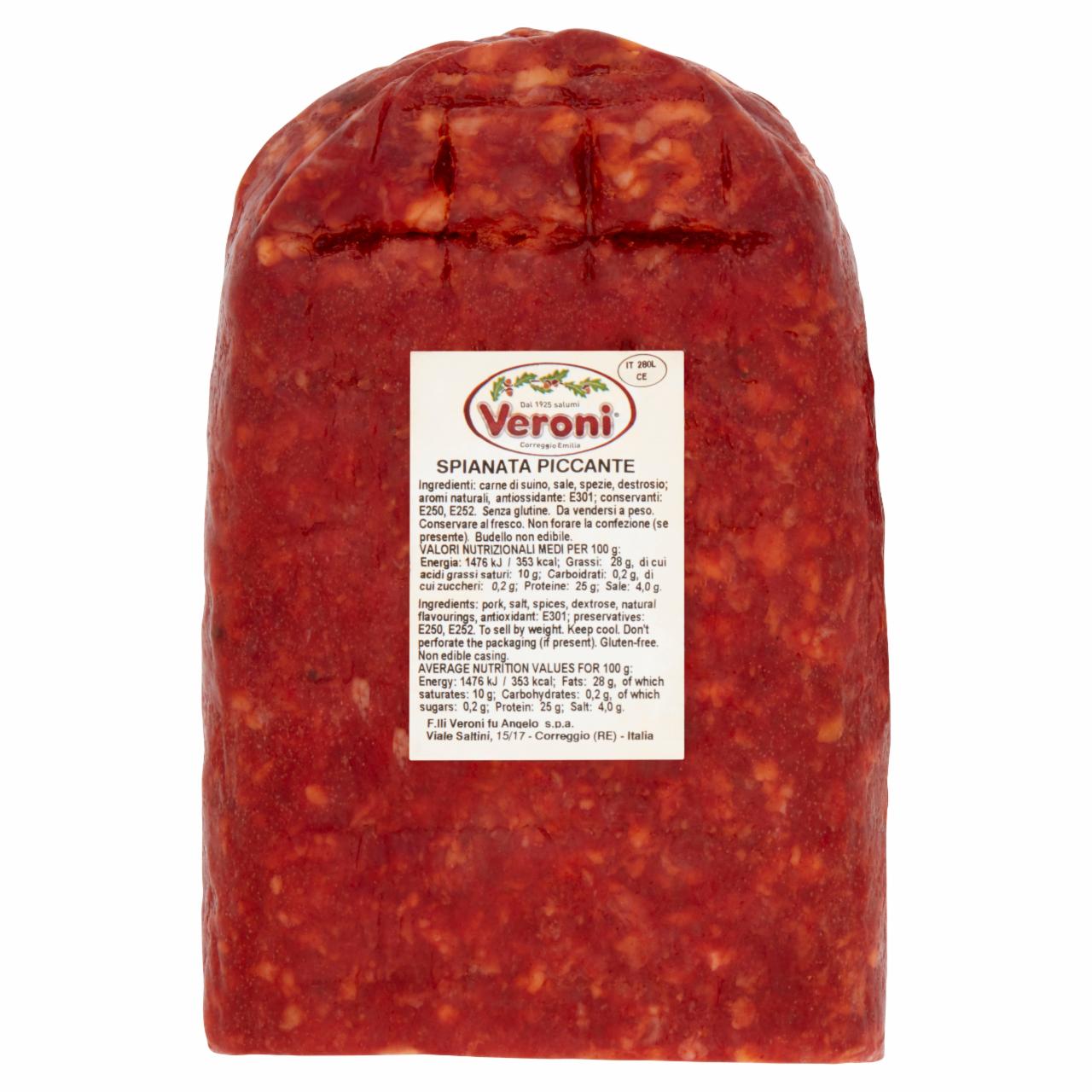 Zdjęcia - Veroni Salame Spianata Piccante Kiełbasa wieprzowa