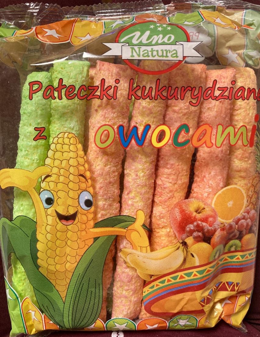 Zdjęcia - Pałeczki kukurydziane z owocami Uno Natura