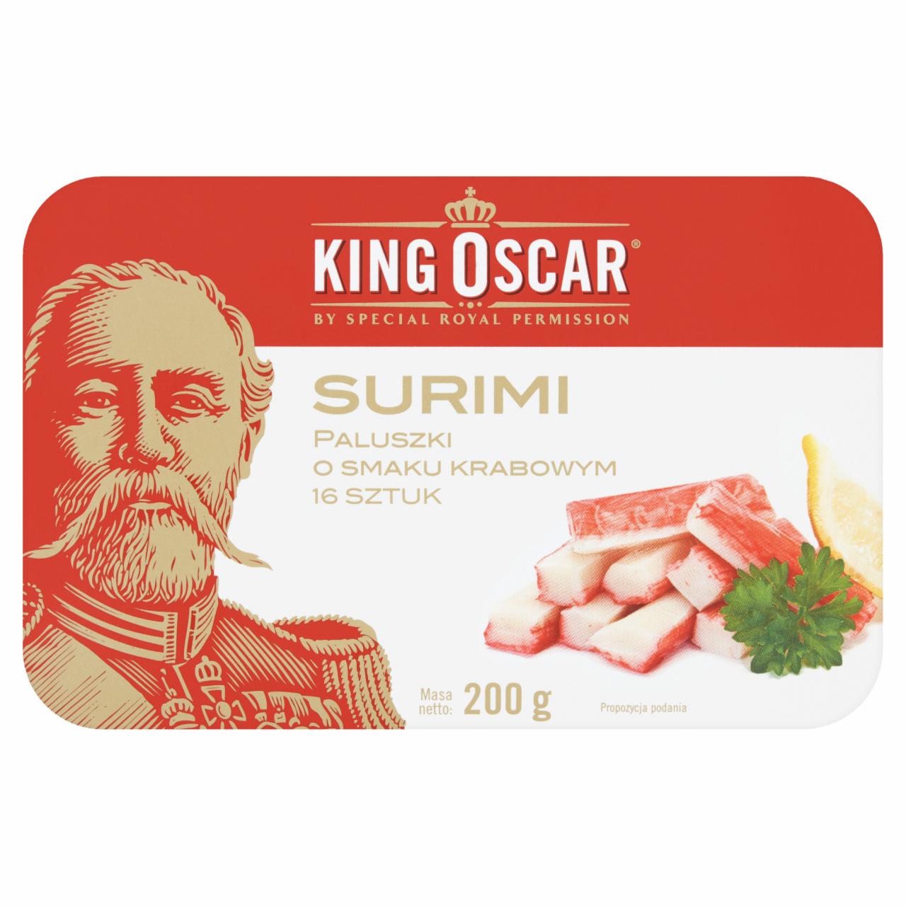 Zdjęcia - King Oscar Surimi paluszki o smaku krabowym 200 g (16 sztuk)