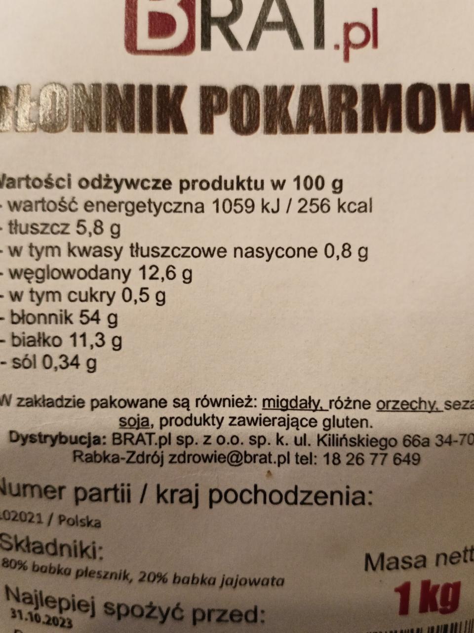 Zdjęcia - błonnik pokarmowy BRAT