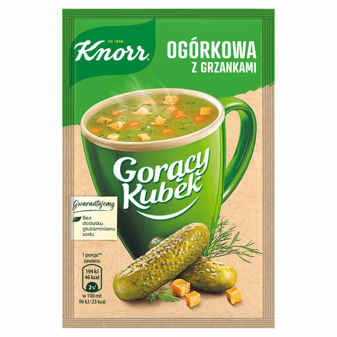 Zdjęcia - Knorr Gorący Kubek Ogórkowa z grzankami 13 g