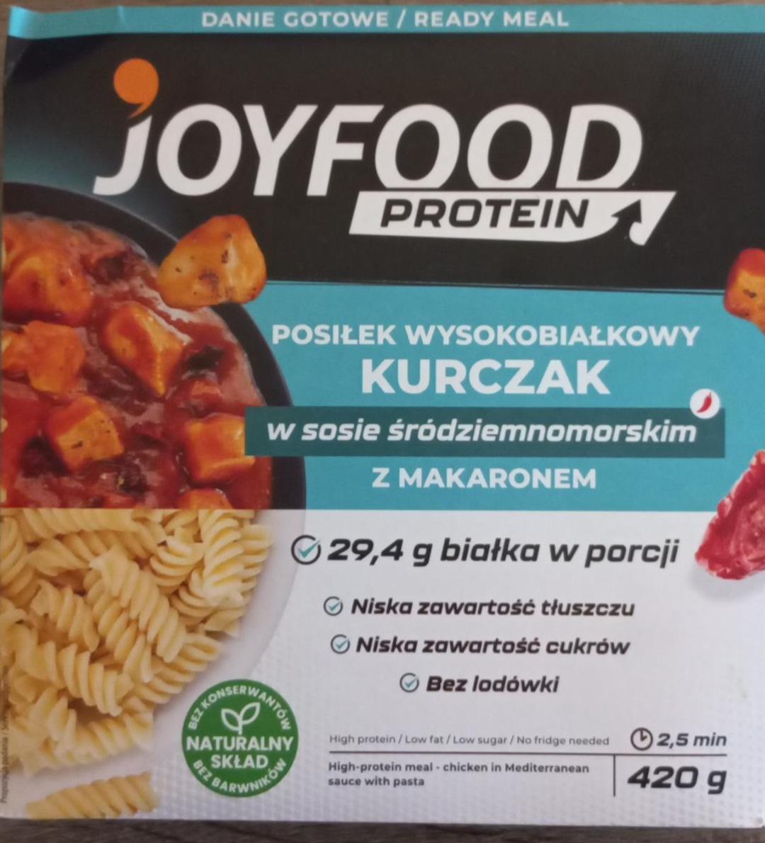 Zdjęcia - Posiłek wysokobiałkowy kurczak w sosie śródziemnomorskim z makaronem Joyfood protein