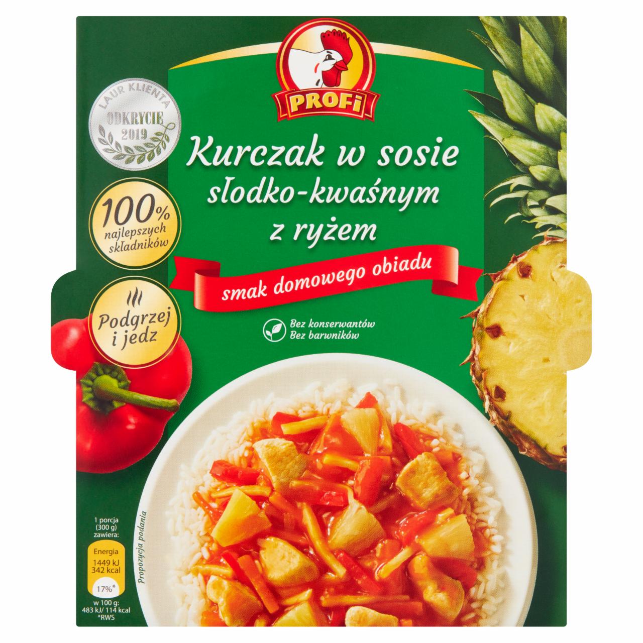 Zdjęcia - Profi Kurczak w sosie słodko-kwaśnym z ryżem 300 g