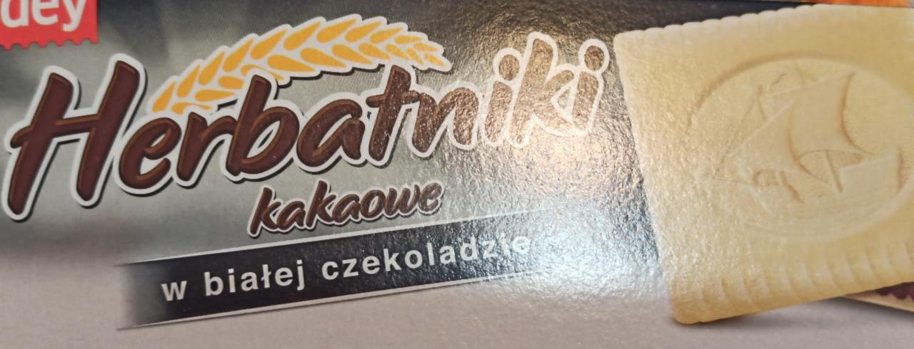 Zdjęcia - sondey herbatniki kakaowe w białej czekoladzie (opakowanie 125g)