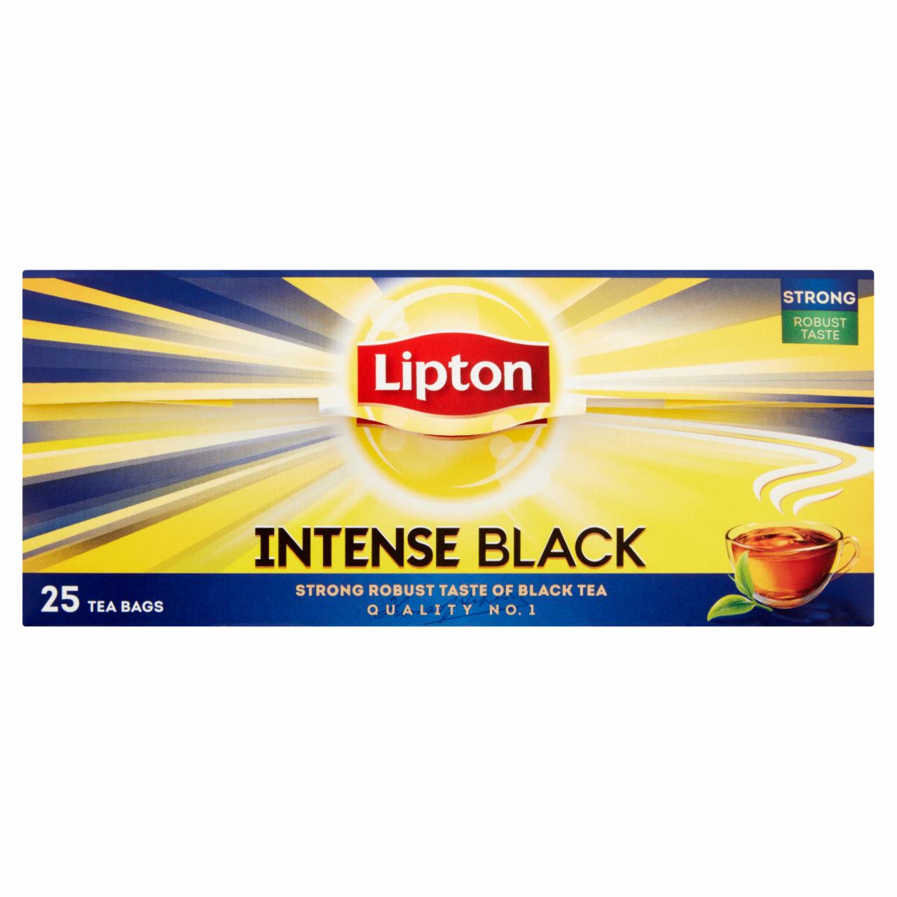 Zdjęcia - Lipton Intense Black Herbata czarna 57,5 g (25 torebek)