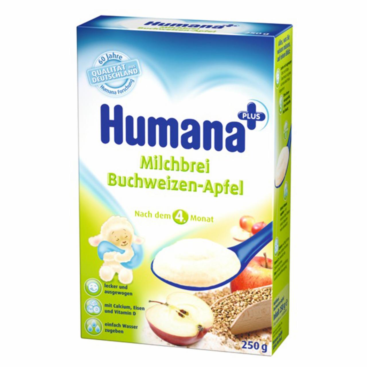 Zdjęcia - Humana Kaszka mleczno-gryczana z jabłkiem po 4. miesiącu 250 g