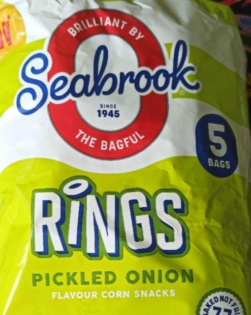 Zdjęcia - Rings pickled onion flavour corn snacks Seabrook